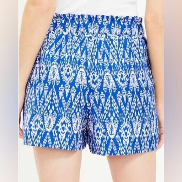 Loft - Women's Linen Blend Shorts - Blue/White. Size: M. NWT - Picture 6 of 8